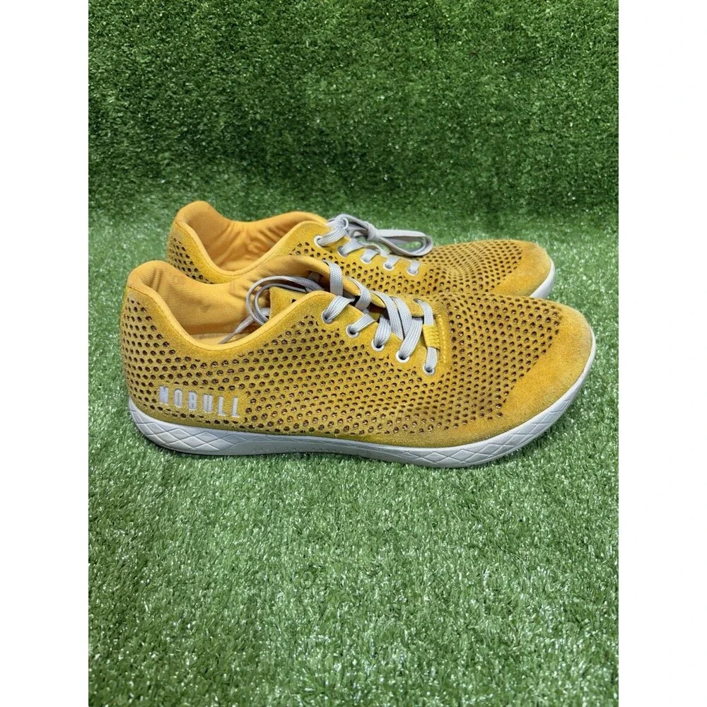 NOBULL Suede Perforated CrossFit Trainers Mustard Yellow Size Men’s 13.5